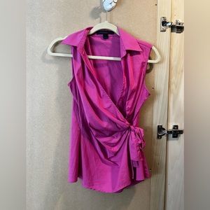 Pink wrap shirt by Express